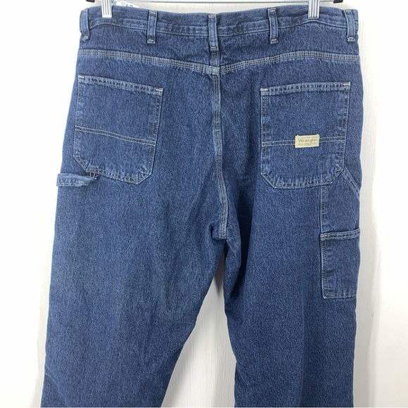 Wrangler Mens 38x32 Fleece Lined Cargo Jeans Carpenter Utility Work Outdoor Warm - Picture 10 of 10